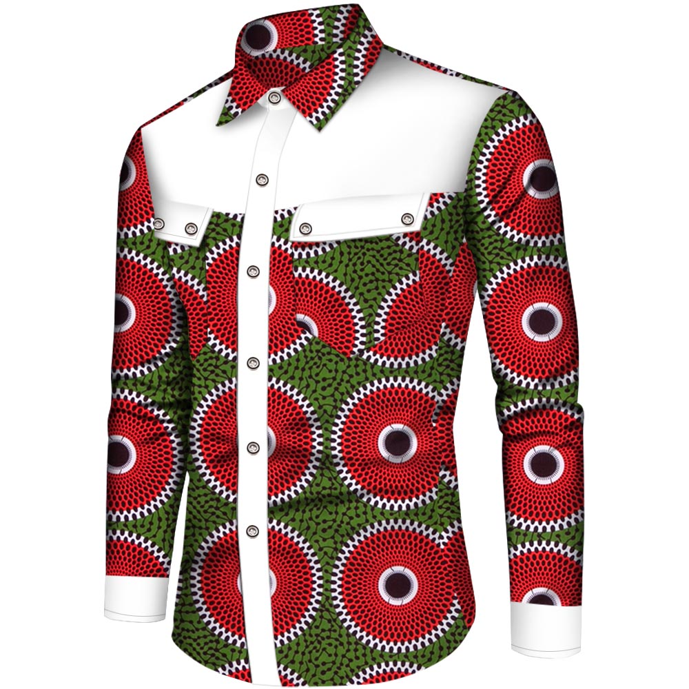 Long Sleeve African Men Shirt WYN850