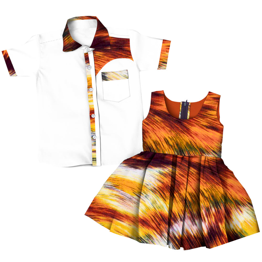 Children clothes Boy sShirt +Girl Dress WYT796