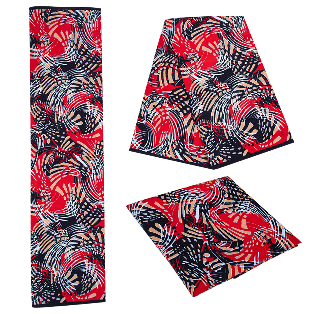 6 Yards Cotton African Fabric 24FS1556