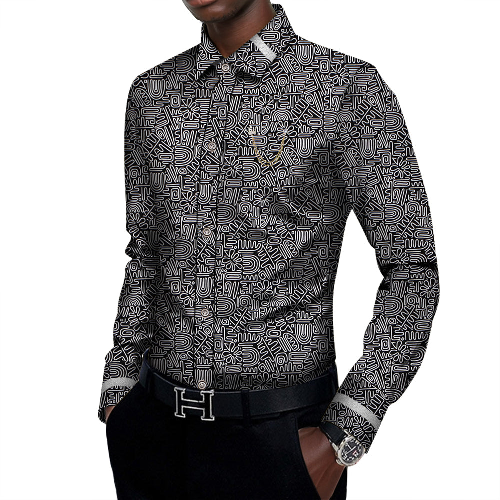Long Sleeve African Men Shirt WYN620