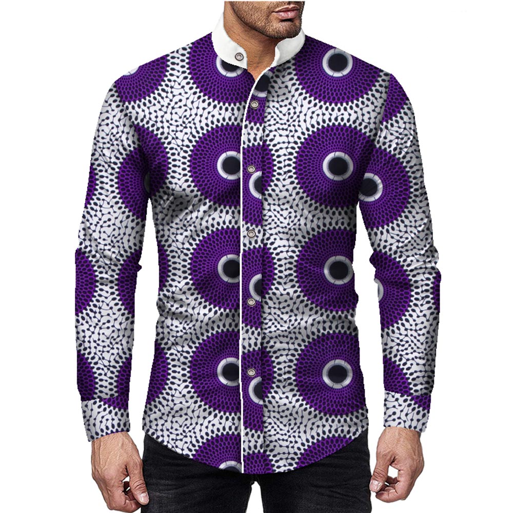 Long Sleeve African Men Shirt WYN897