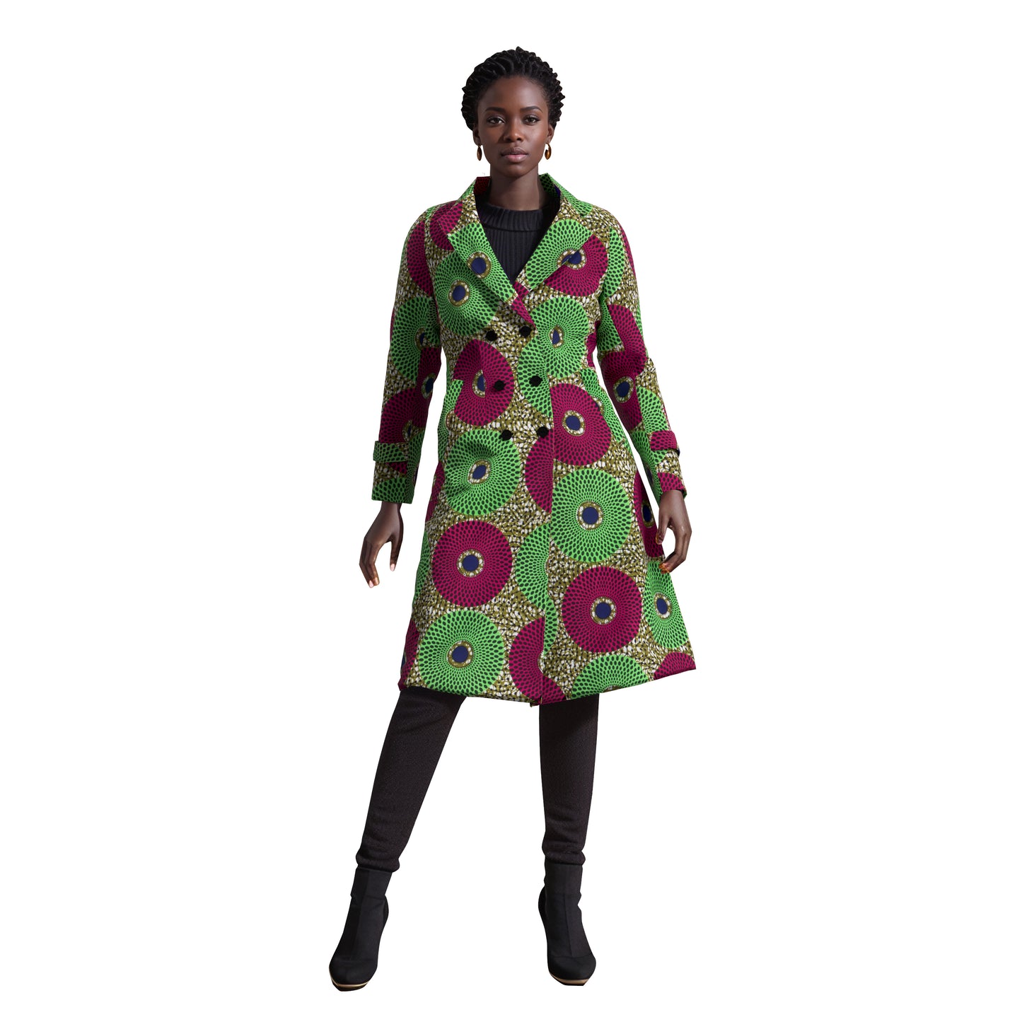 Street Style Outcoat Original Design African Print Women’s Long Blazers Shawl Collar Tailored Traditional Party Garment wy10963