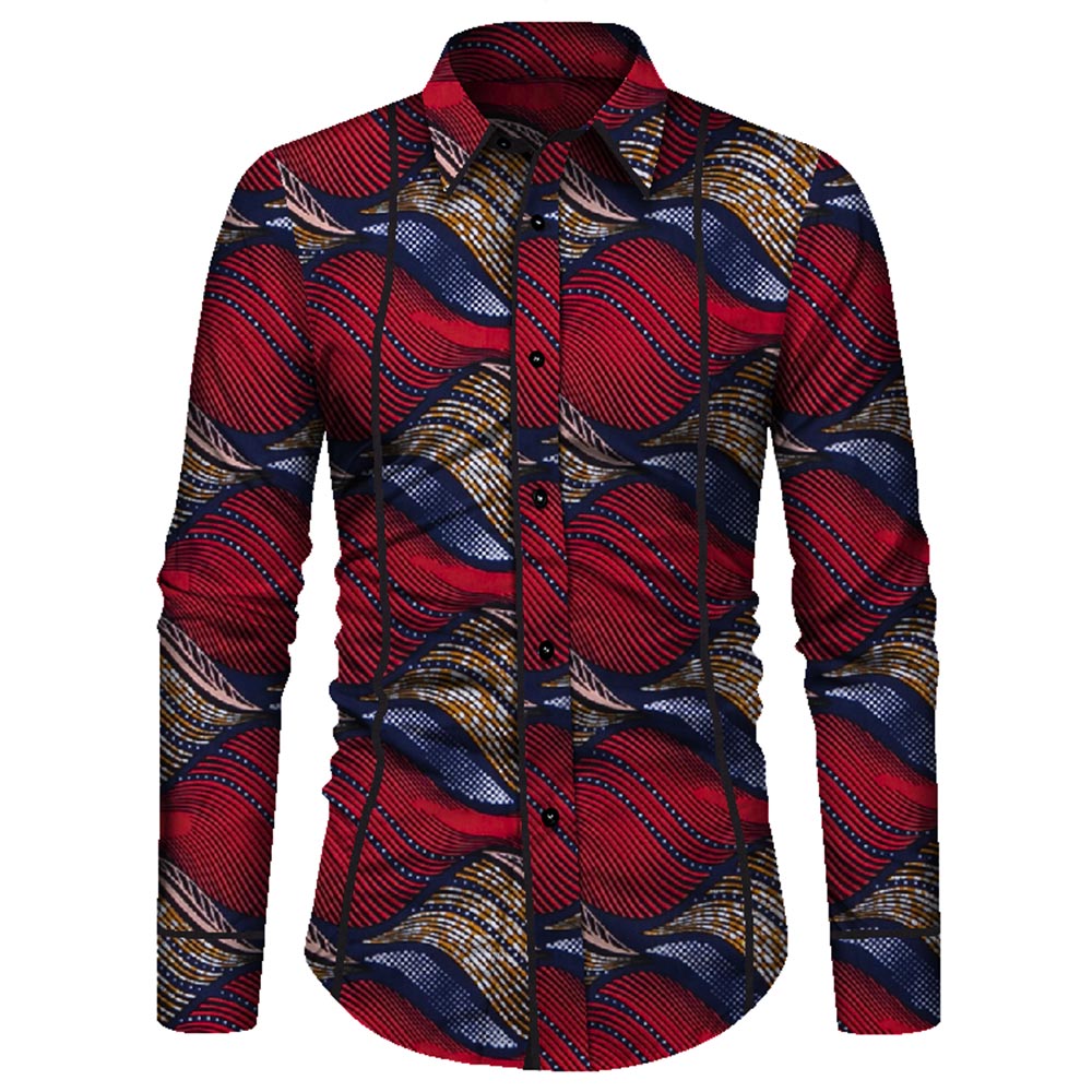 Long Sleeve African Men Shirt WYN915