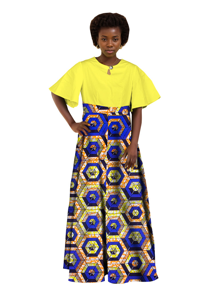 Plus Size African Women Party Dresses Graceful Lady Print Clothing WY5564