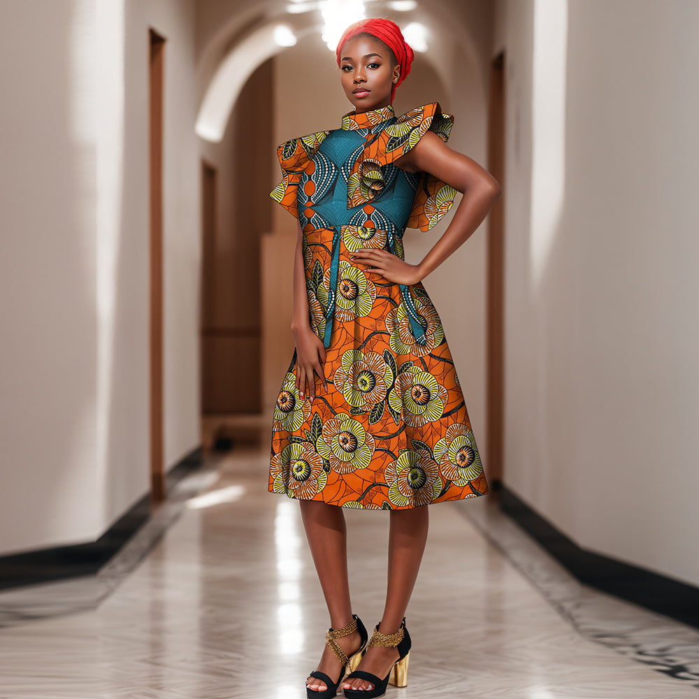 African Women Dresses Ankara Dress WY666