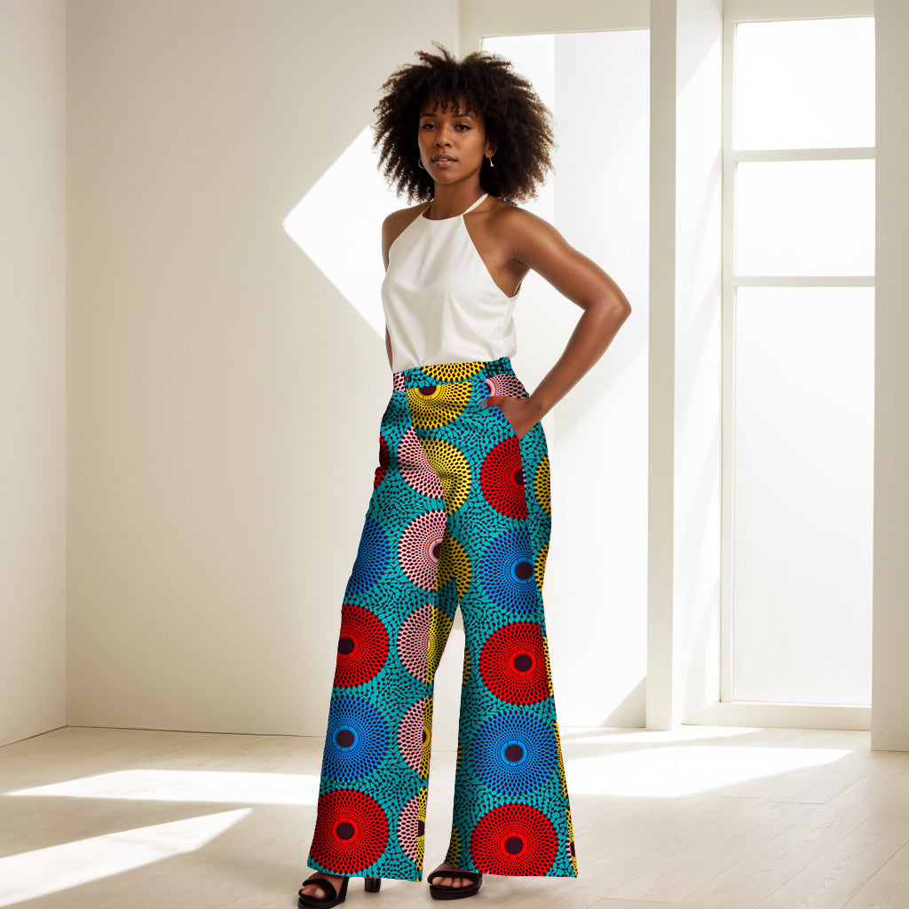 African women printed wide-legged pants WY1029
