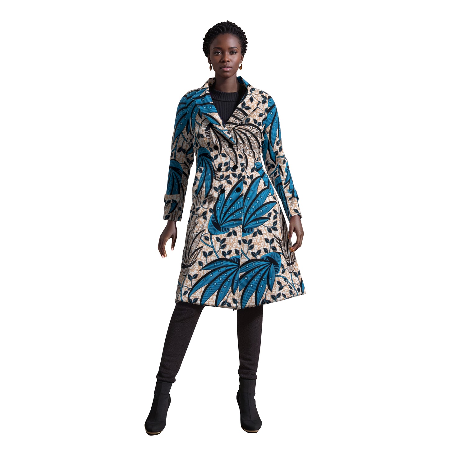 Street Style Outcoat Original Design African Print Women’s Long Blazers Shawl Collar Tailored Traditional Party Garment wy10963