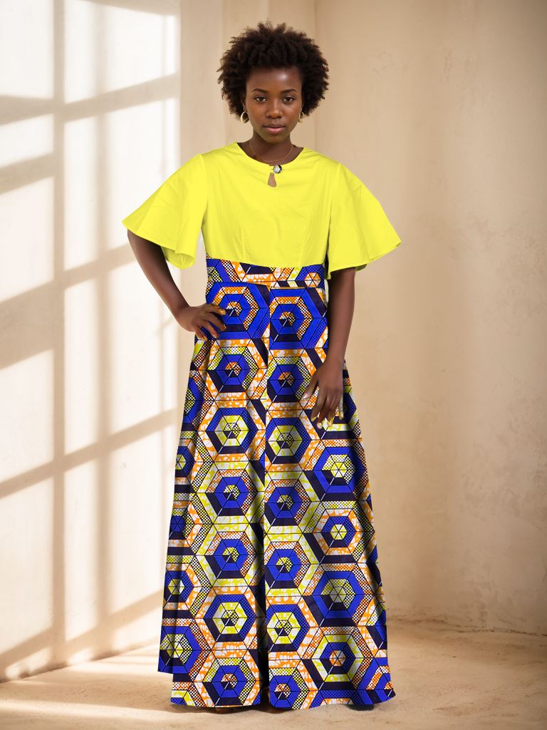 Plus Size African Women Party Dresses Graceful Lady Print Clothing WY5564