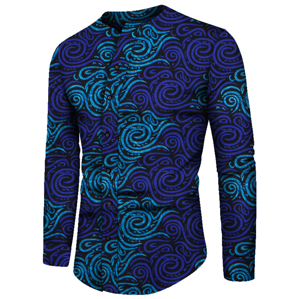 Long Sleeve African Men Shirt WYN919