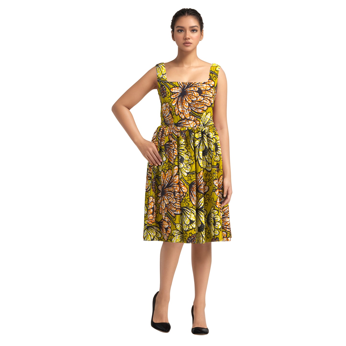 African Dresses for Women African Print Dresses Dashiki Women Sleeveless Office Pencil Dress wy10342
