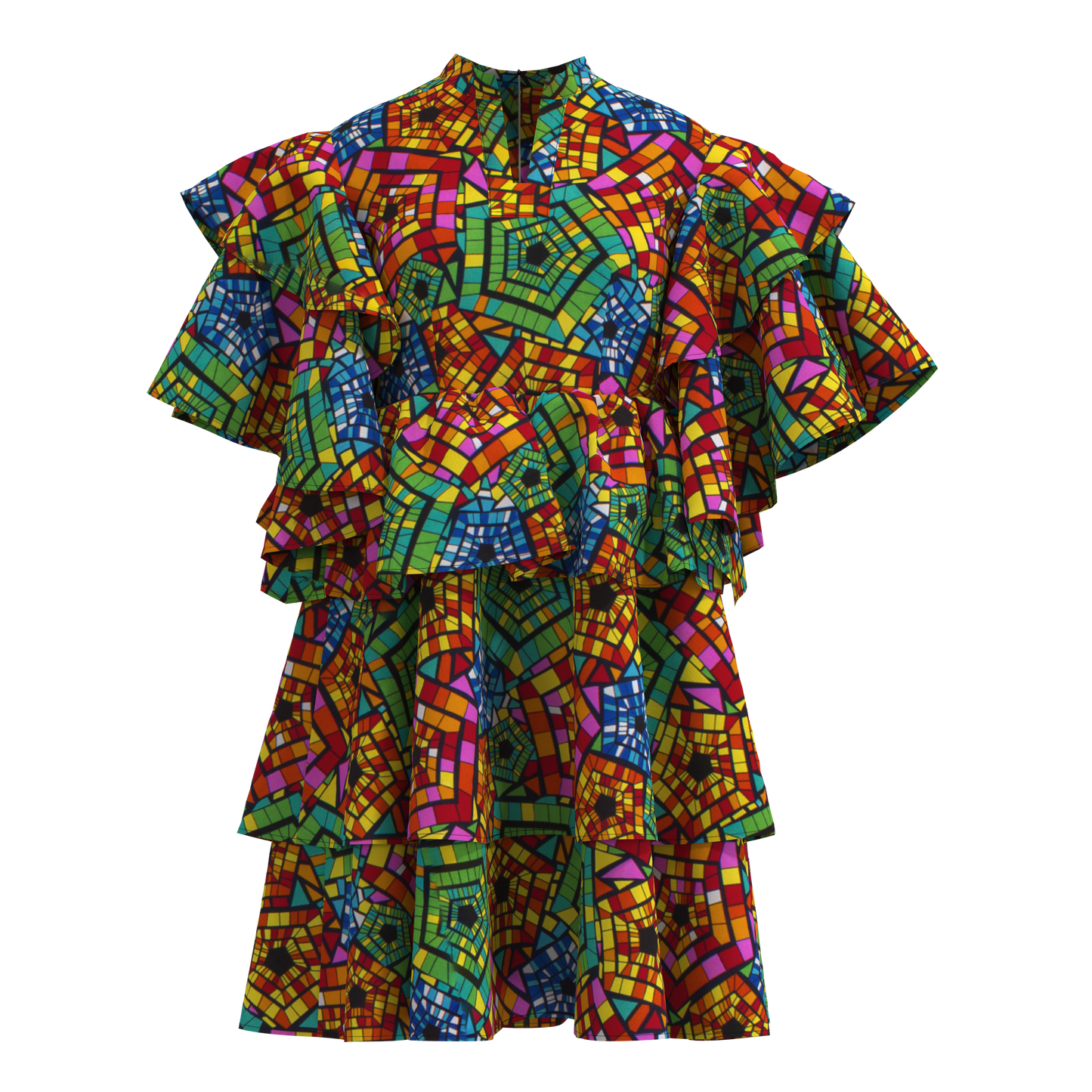 European, American and African women's clothing quality dress short sleeve short dress, elegant style women's dress WY10907