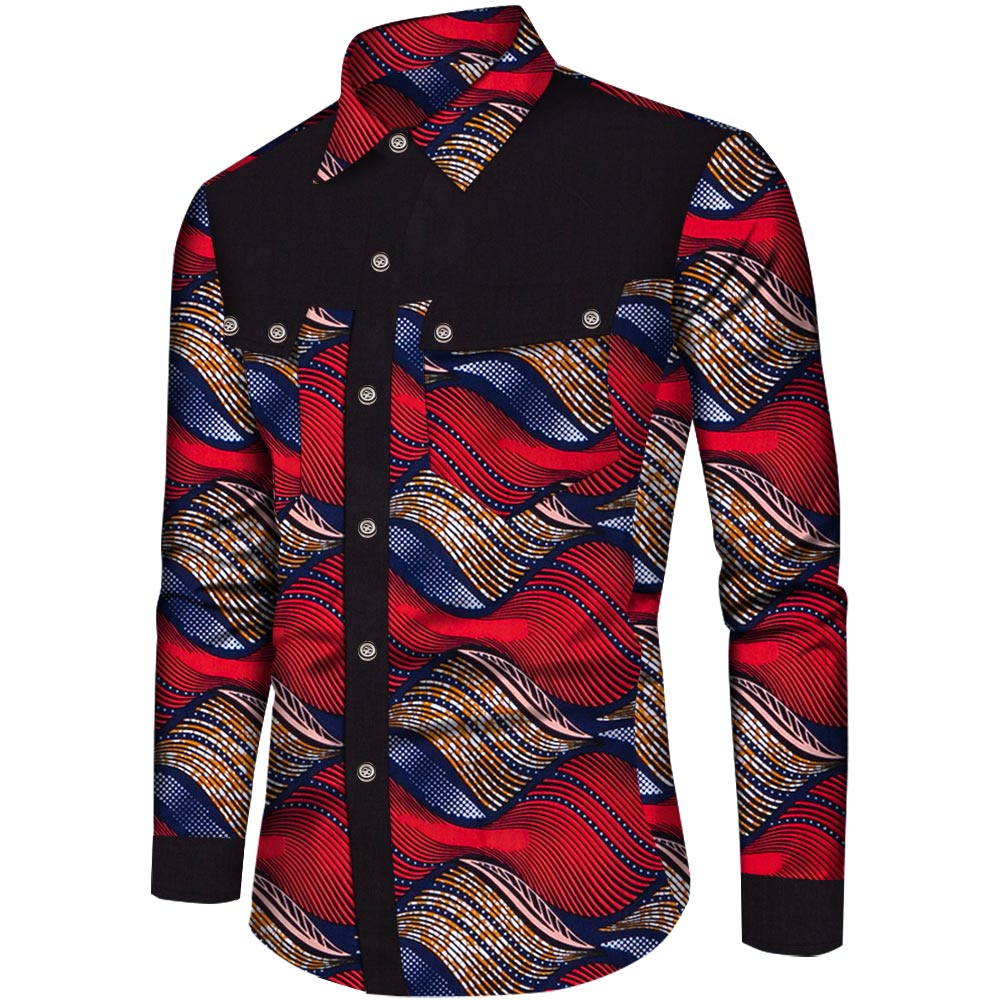 Long Sleeve African Men Shirt WYN850