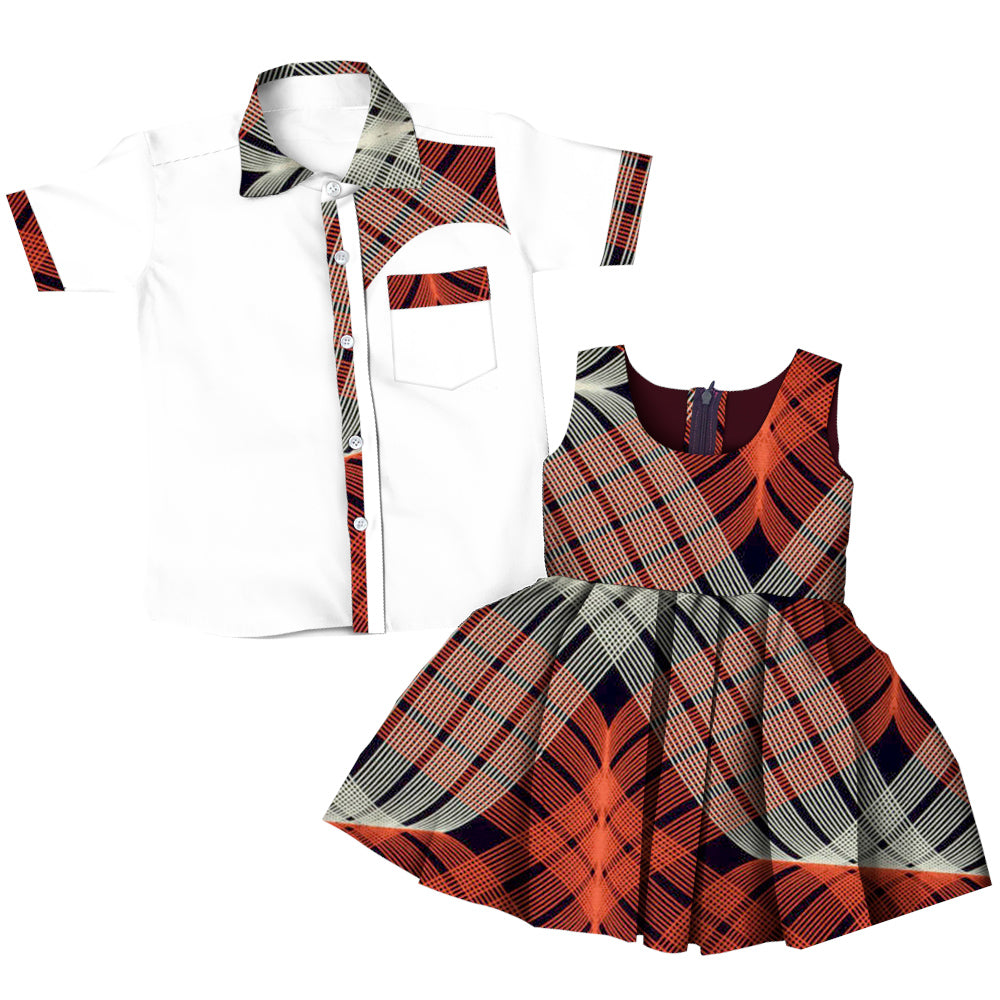 Children clothes Boy sShirt +Girl Dress WYT796