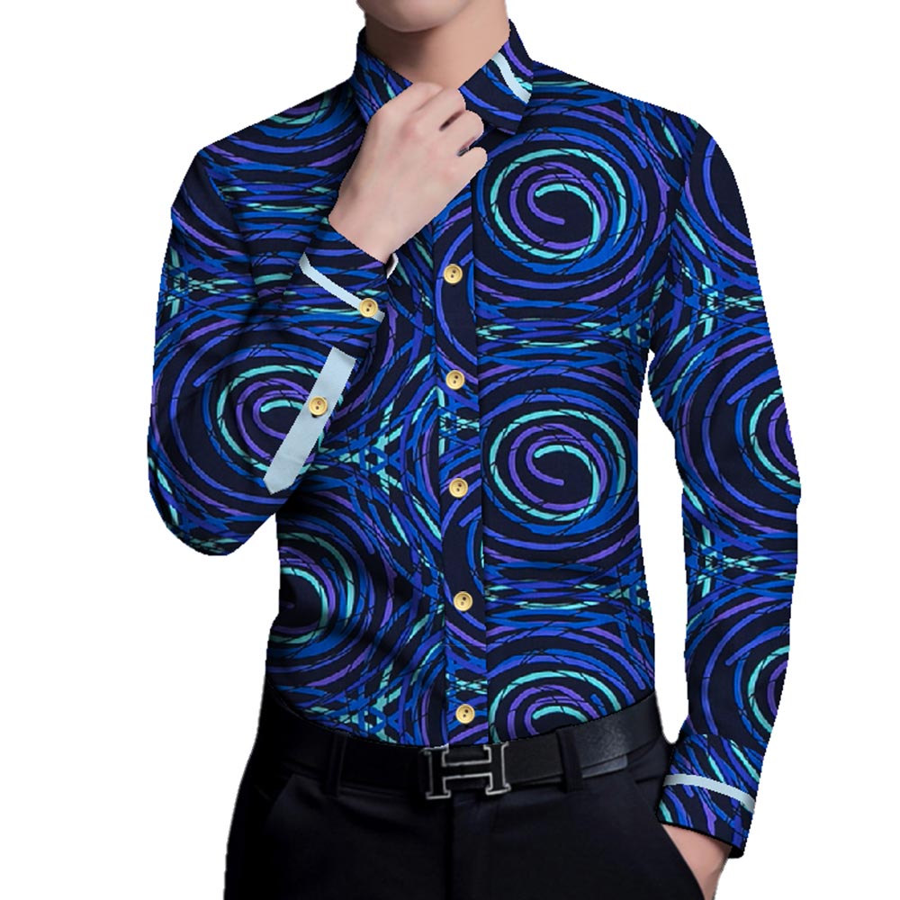 Long Sleeve African Men Shirt WYN937