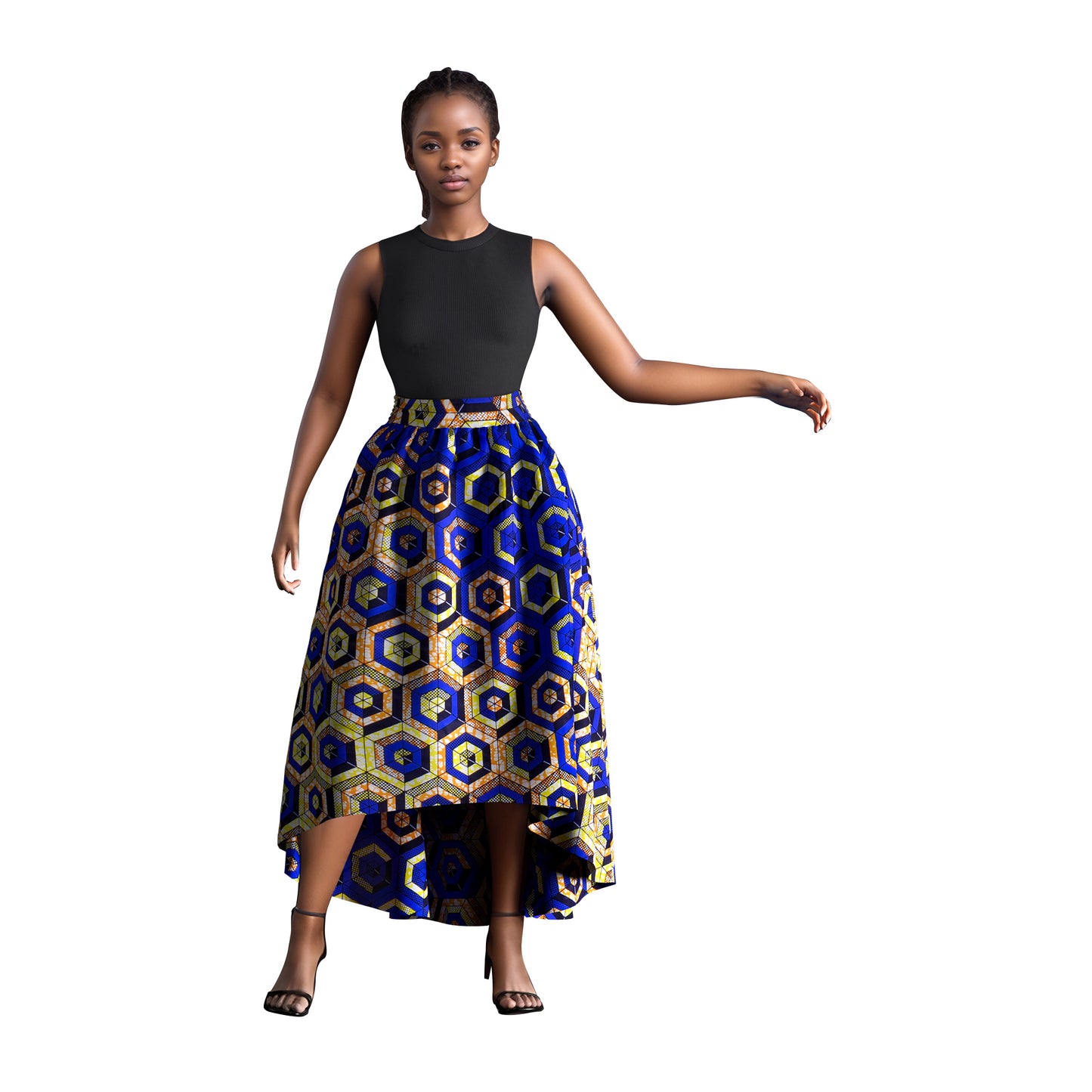 WholeSale Africa Skirt for Women African Wax Print skirt Dashiki Plus Size Africa Style Clothing for Women Office skirt wy1684