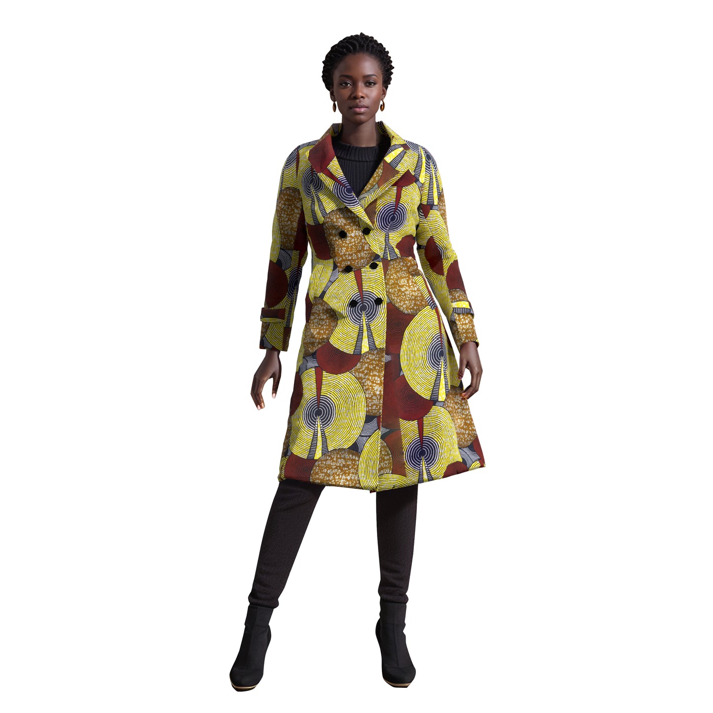 Street Style Outcoat Original Design African Print Women’s Long Blazers Shawl Collar Tailored Traditional Party Garment wy10963