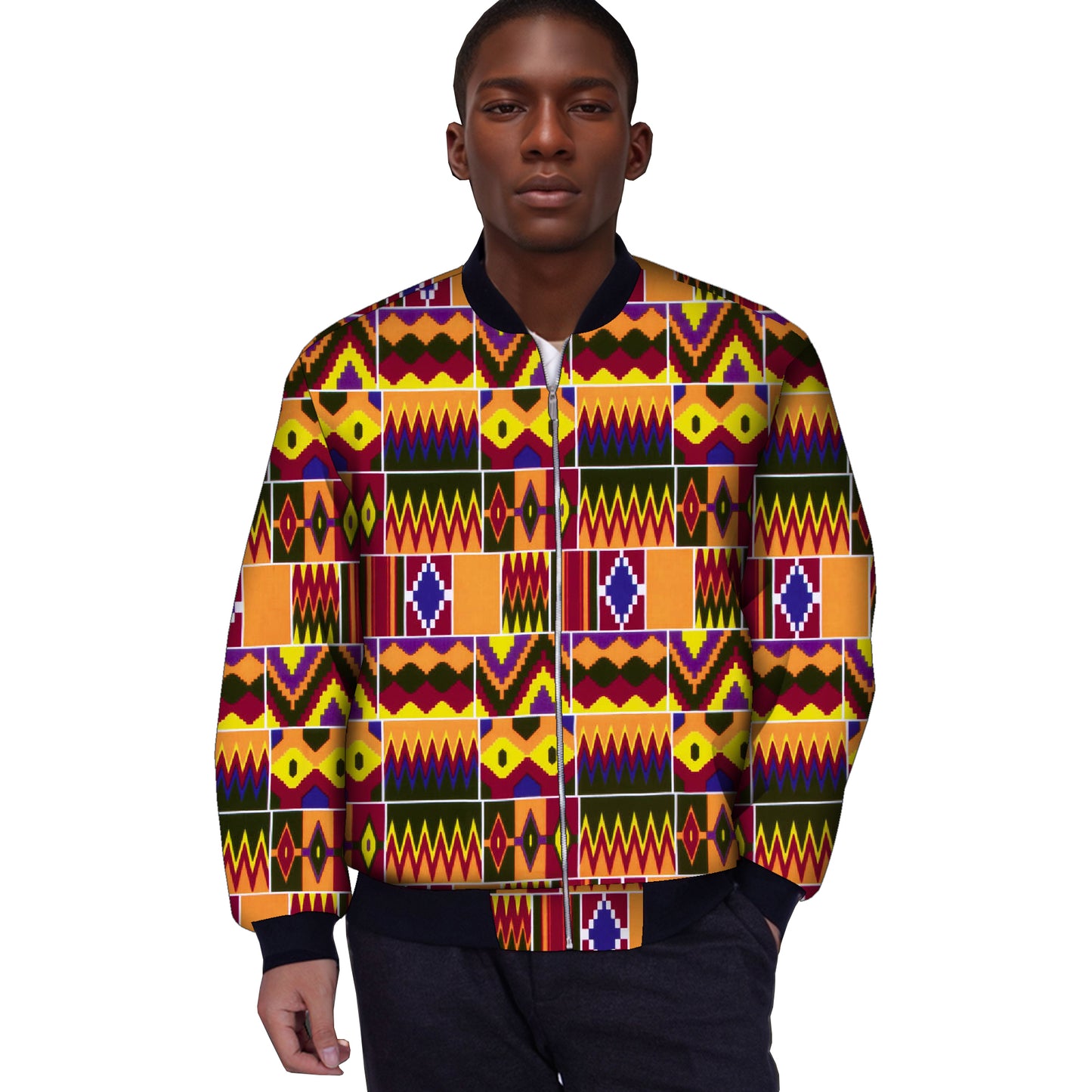 Trendy African Men Jacket - Modern Cut, Ideal for Streetwear Fashion kg1290