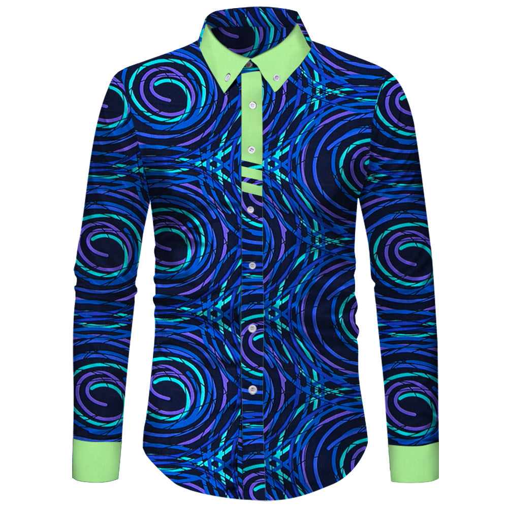 Long Sleeve African Men Shirt WYN804