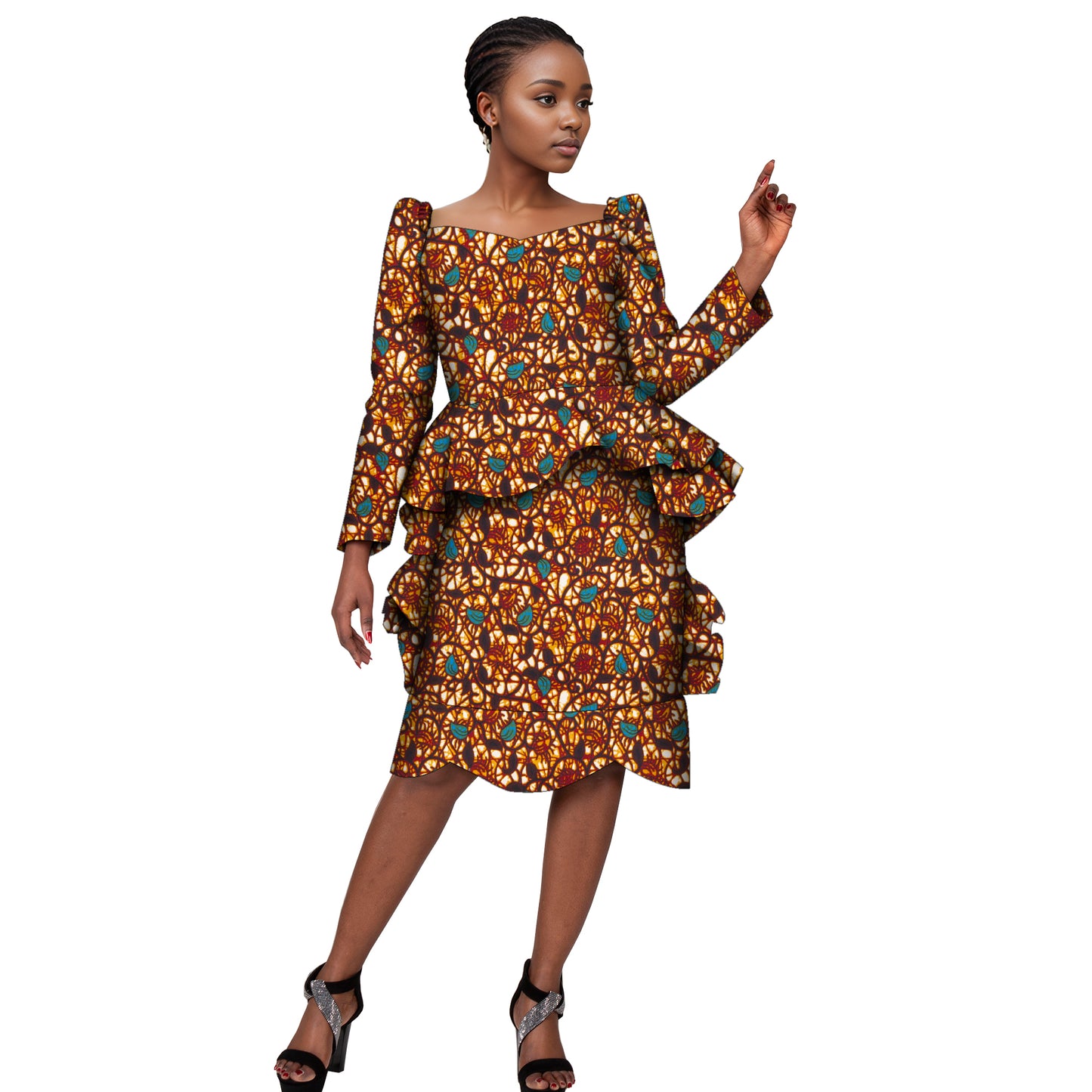 WholeSale Africa suit for Women African Wax Print skirt suit Dashiki Plus Size Africa Style Clothing for Women Office suit wy10013