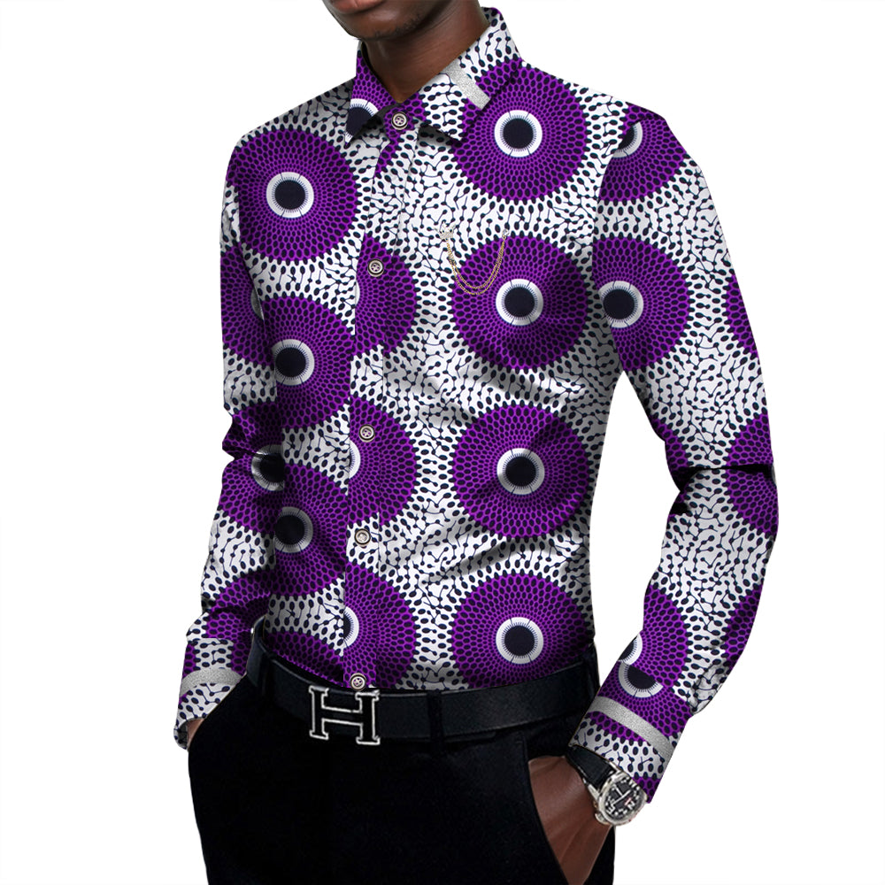 Long Sleeve African Men Shirt WYN620