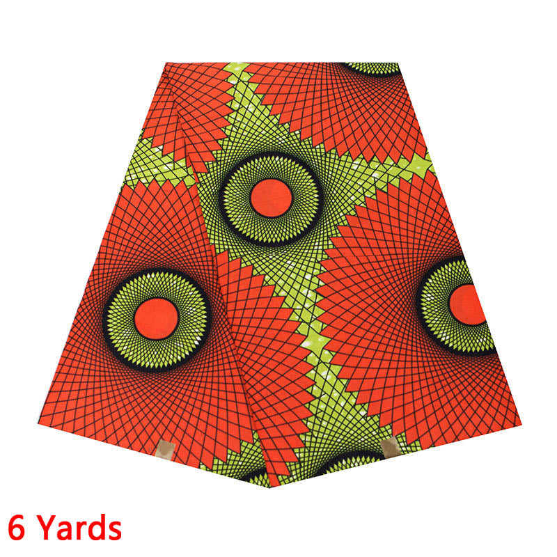 6 Yards Cotton African Fabric 24FS1367