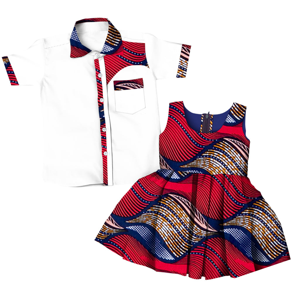 Children clothes Boy sShirt +Girl Dress WYT796