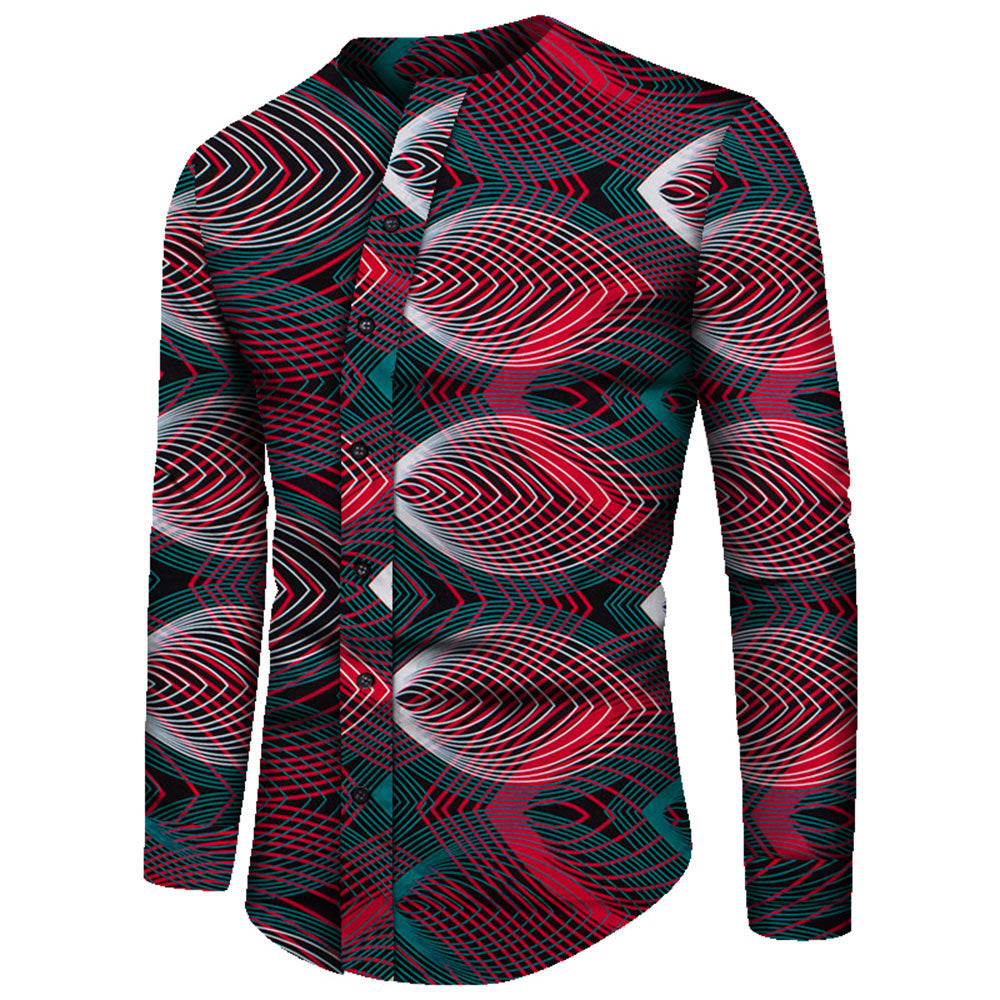 Long Sleeve African Men Shirt WYN919