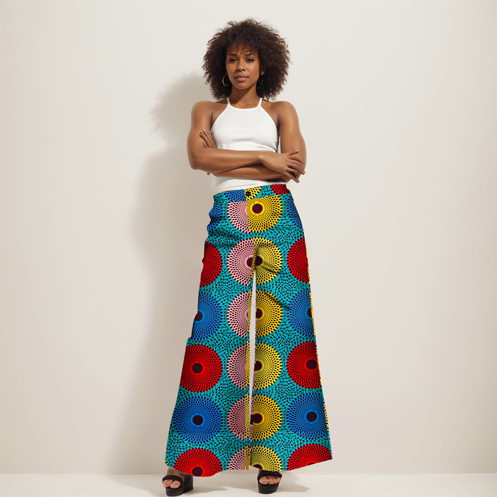 African women printed wide-legged pants WY1029