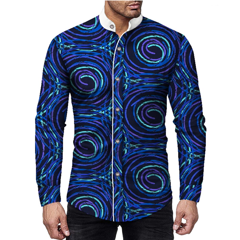 Long Sleeve African Men Shirt WYN897