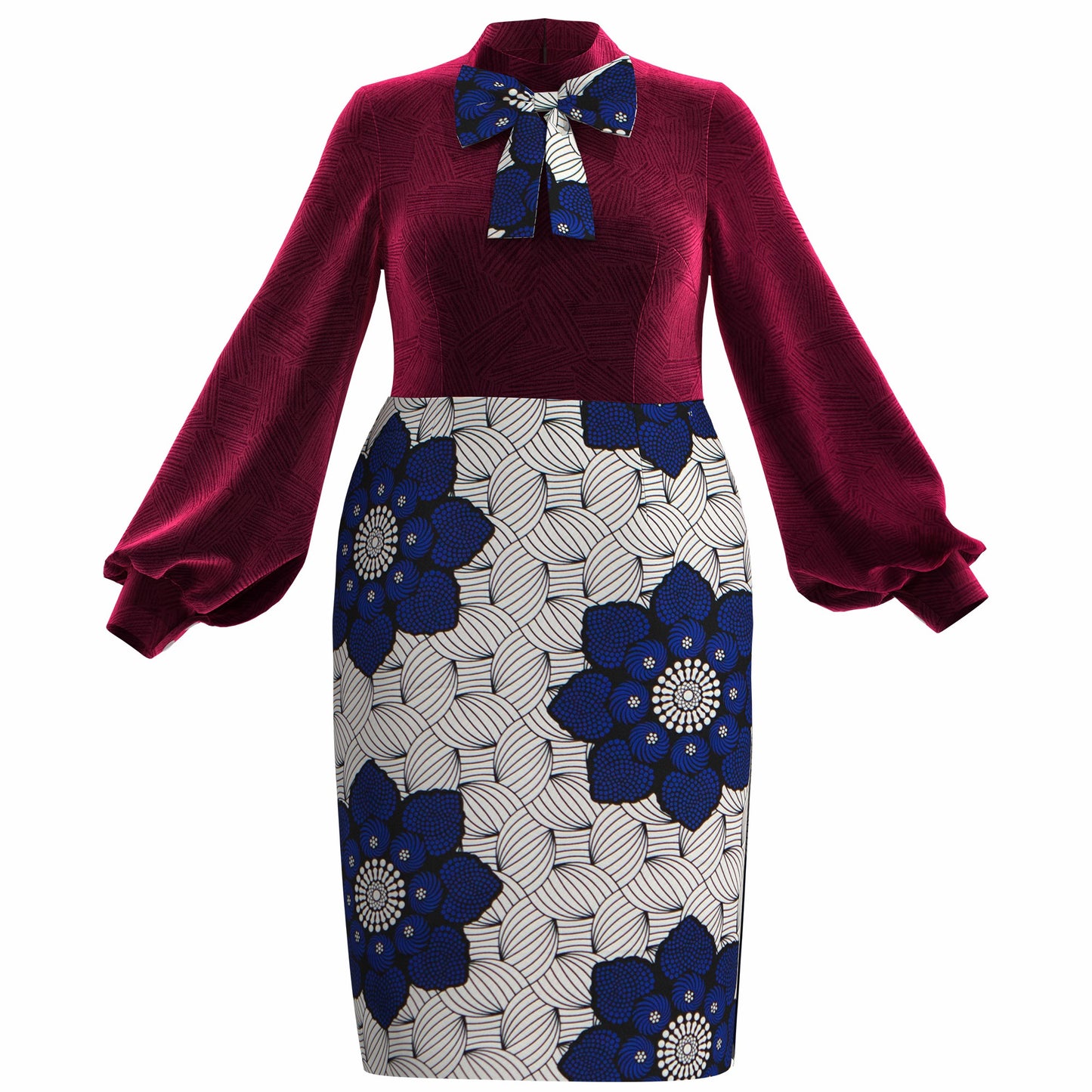 WholeSale Africa Dress for Women African Wax Print Dresses Dashiki Plus Size Africa Style Clothing for Women Office Dress wy10316