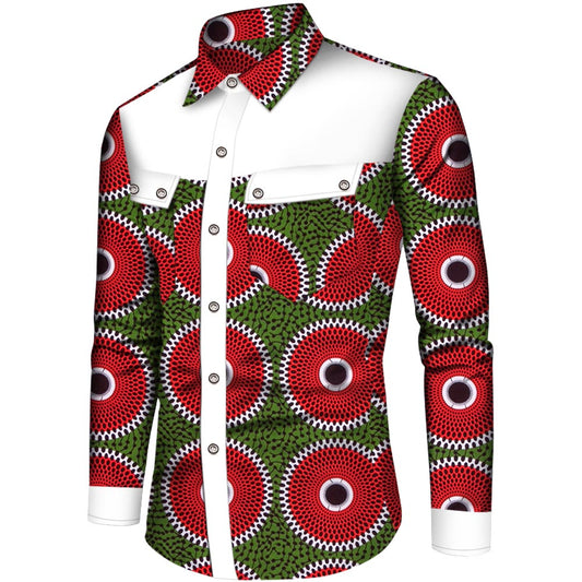 Long  Sleeve African Men Shirt  WYN850