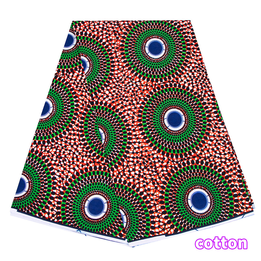 African Wax Fabrics 6 Yard Cotton Ankara Fabric