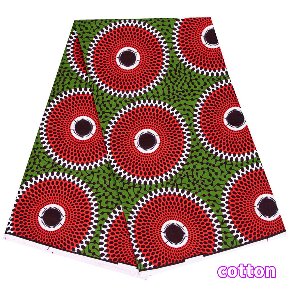 African Wax Fabrics 6 Yard Cotton Ankara Fabric