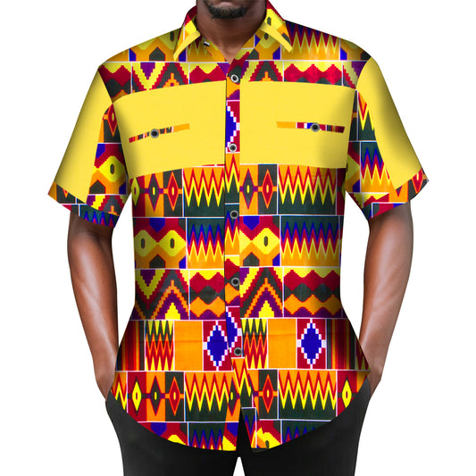 African Men Short Shirt  WYN302