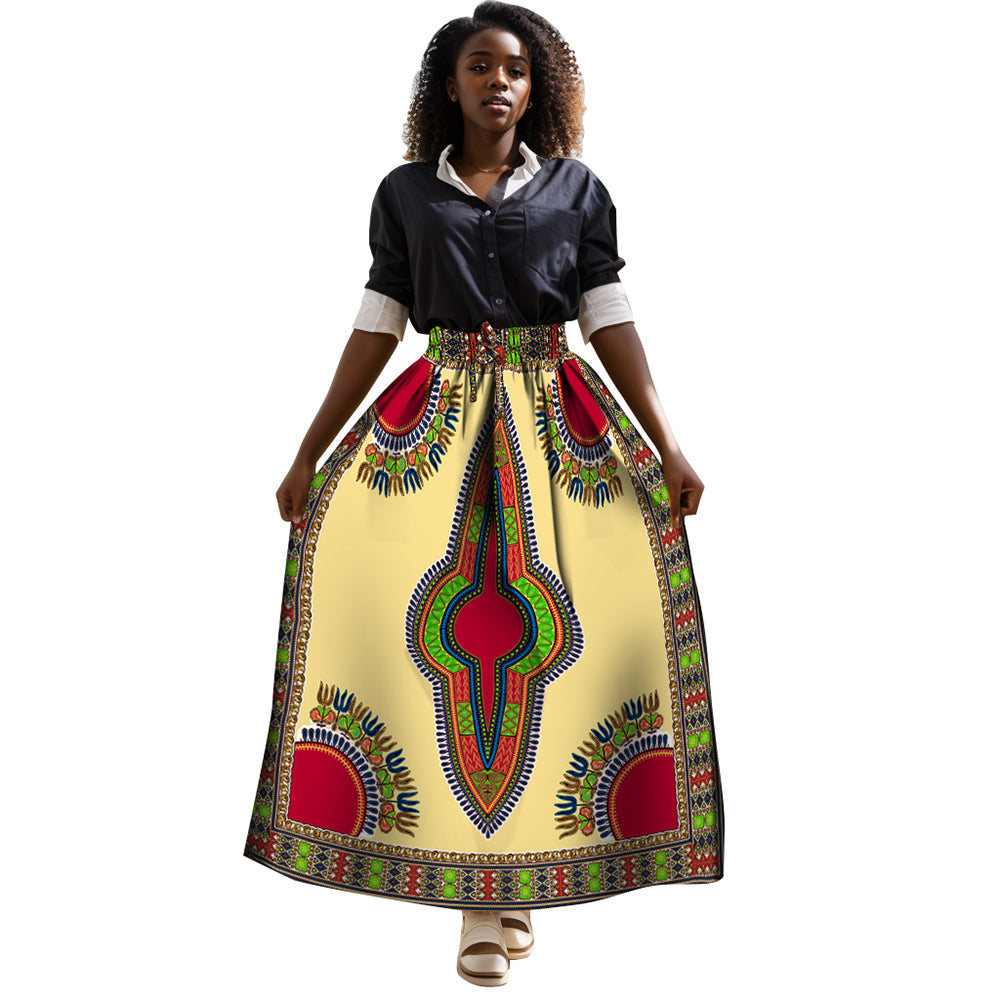 African Women Skirt    Traditional Dashiki   Ankara Print Skirt  YF136