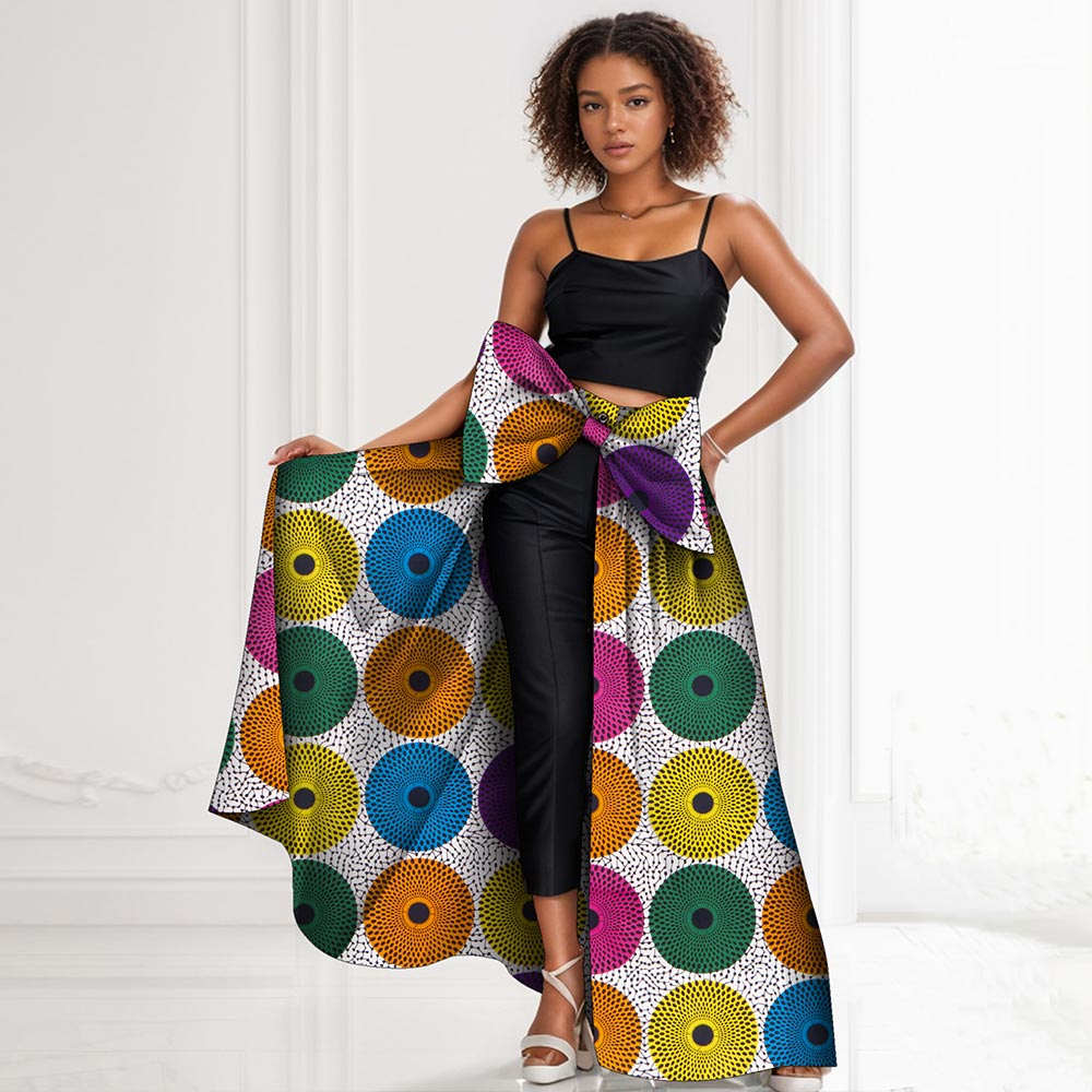 African women's skirt split skirt apron with bow WY3052