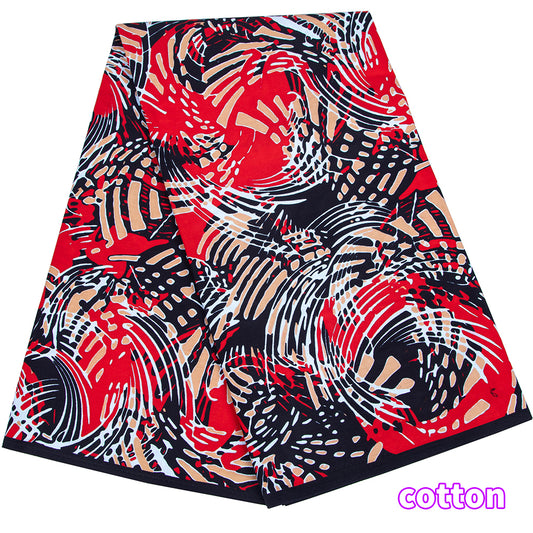 6 Yards Cotton African Fabric 24FS1556