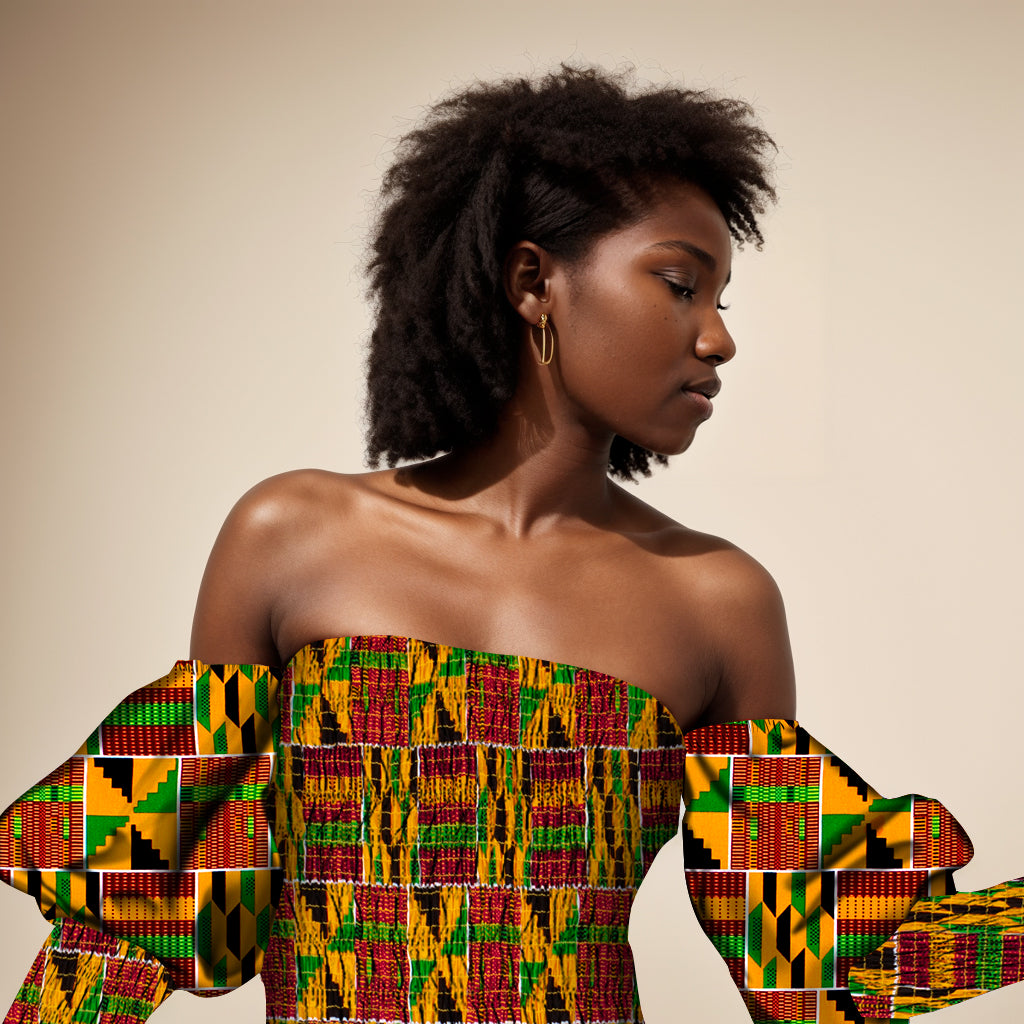 Africa Women Dresses   African Traditional Dashiki Dress  Off The Shoulder WY2156