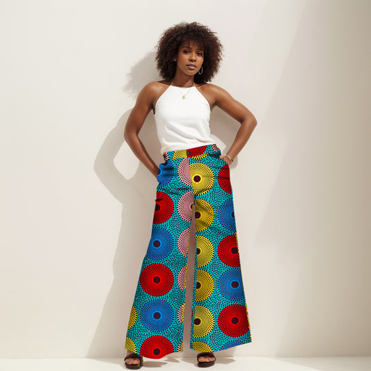 African women printed wide-legged pants WY1029