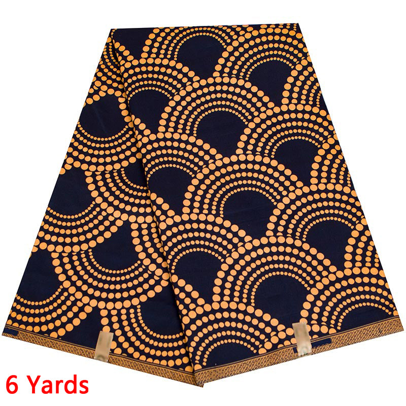 6 Yards/lot African Polyester Fabric FP6390