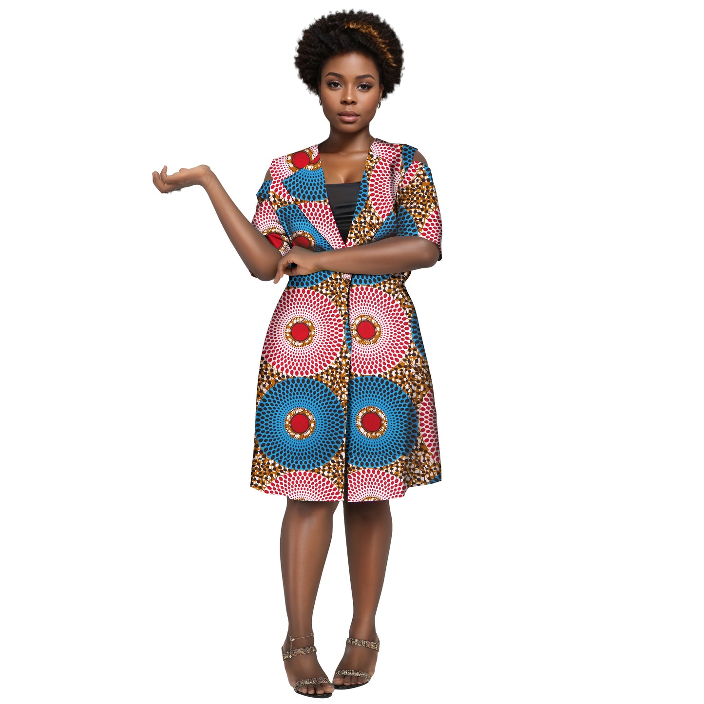 WholeSale Africa Dress for Women African Wax Print Dresses Dashiki Plus Size Africa Style Clothing for Women Office Dress wy10358